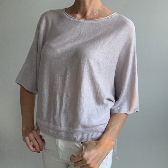 Max&Moi Paris light gray, 100% linen knit top, blouse, size M - Picture 10 of 12